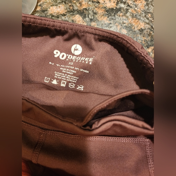 90 Degree by Reflex Dark Purple Leggings Ankle Women's Size XS - Picture 3 of 3